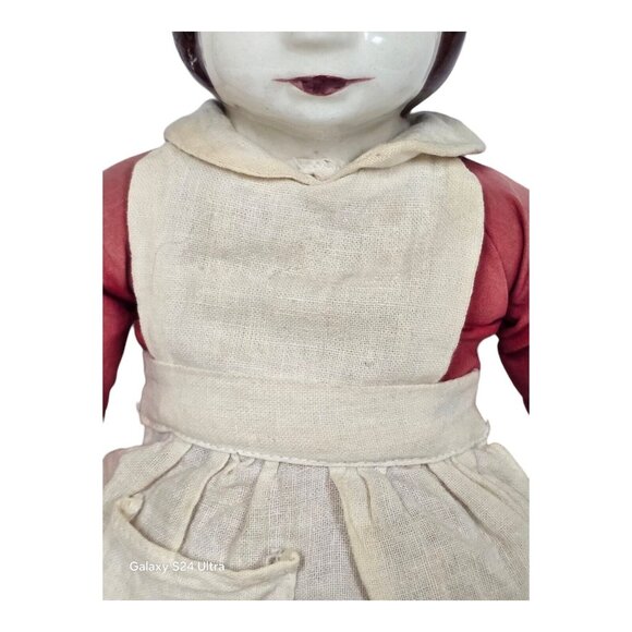 Antique Chef & Baker 16" Porcelain Dolls European Kalmar Cloth Body Baking Theme - Picture 4 of 16